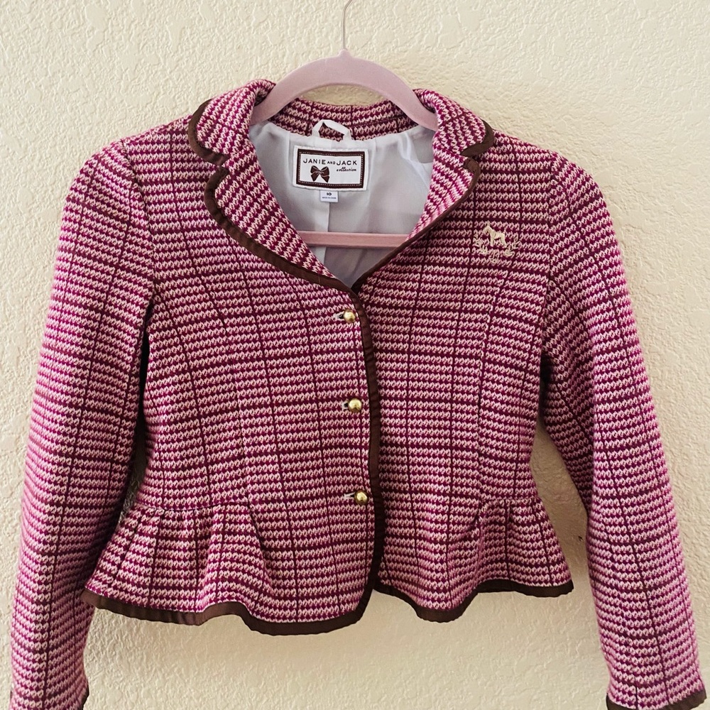 Janie and Jack PEPLUM JACKET size 10